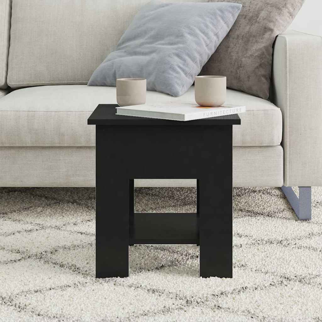 Coffee Table Black 40 X 40 X 42 Cm Engineered Wood