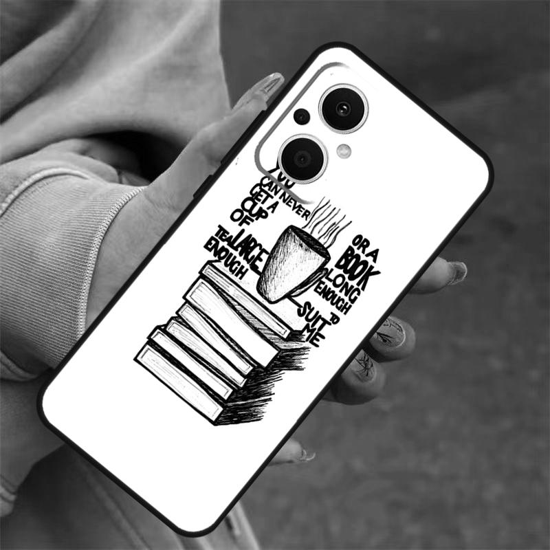 Books And Coffee Case For OPPO Reno 8T 13F 14F 12F 11F 10 12 13 14 Pro 7 8 Lite OPPO Find X8 X6 X9 Pro Cover