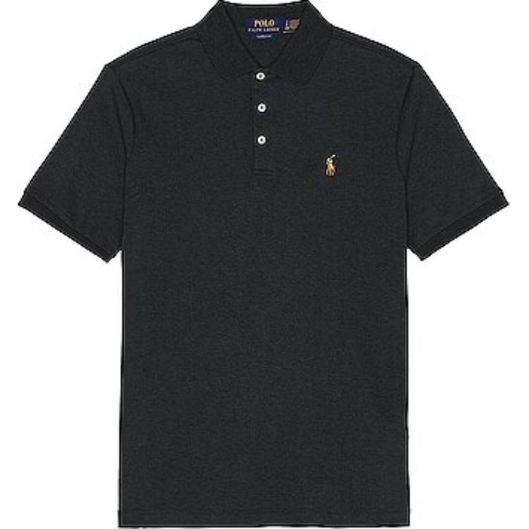 

Polo Ralph Lauren логотип вышитый рубашка поло мужские топы черный 710660606-101 XL