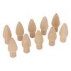 10PCS Wooden Light Bulbs Cute and Compact Unfinished Wooden Hanging Light Bulb Ornaments for Handcraft