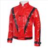 Costumes Zembie Cosplay Red Leather Jacket Michael Jackson Thriller Night Outwear Kids Halloween Rock Stage Performa