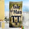 Isle Man Tt Beach Towel Soft Durable Quick-Dry Comfortable Lightweight Suitable for Swimming, Gym, Camping, Yoga Vacation