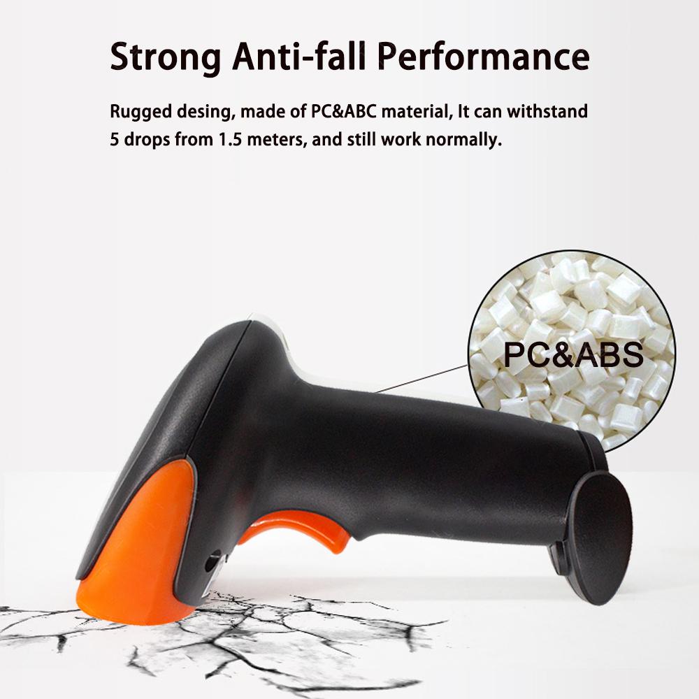 Ręczny Skaner Przewodowy 1D/2D Skaner Kodów Kreskowych 2D QR lub Bezprzewodowy Czytnik Kodów QR lub Skaner Kodów Kreskowych Bluetooth USB PDF417 Barras