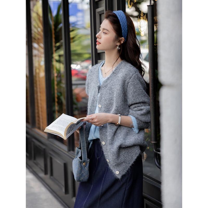 Mokana Color-Block Faux Two-Piece Knit Sweater