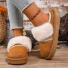Women Slippers 2025 New Comfort Fur Platform Slippers Winter Warm Cotton Shoes Woman Fluffy House Slippers Slides Women