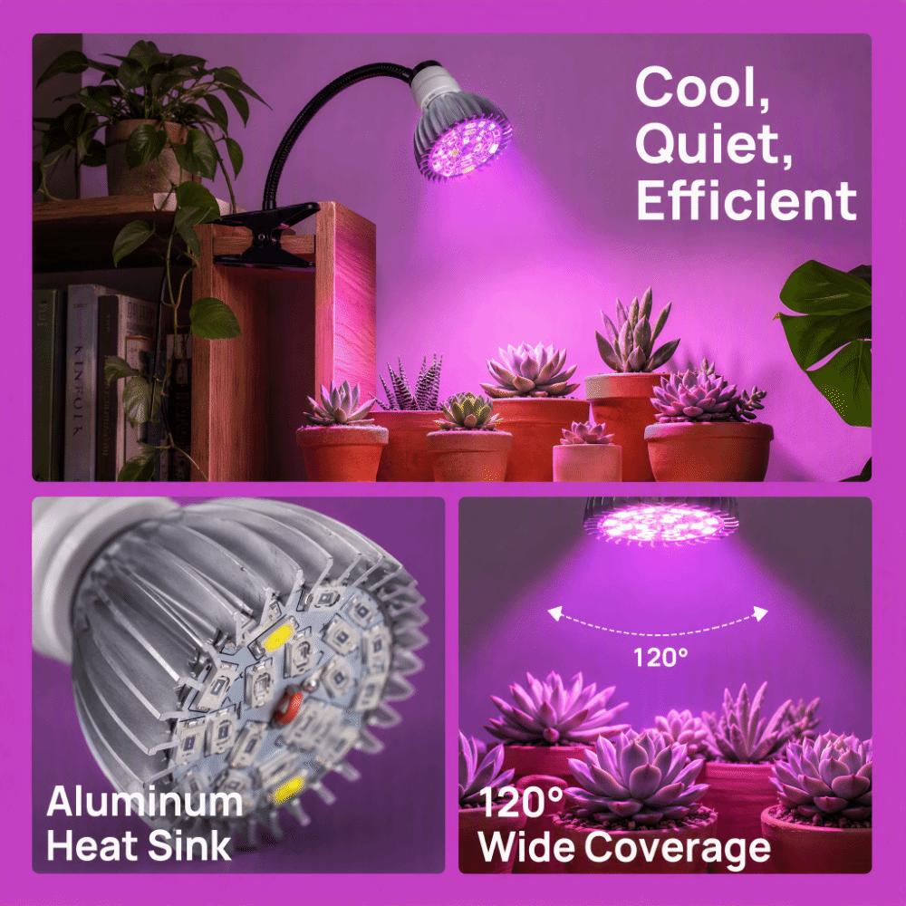 85V-265V Led Grow Light 28W Power Plant Grow Lamp Practical Grow Light Bulb  Flower Plants