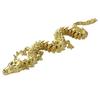 Alloy Golden Chinese Dragon Figurine Movable Joints Articulated Five Claws Eastern Loong Model Figure Toy Desktop Ornament Decoration
