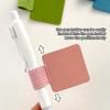 10pcs Self-adhesive Pen Holder 6 Color Pen Clip Protective Case PU Leather Notebook Elastic Loop Cover for Diary Planner Clip