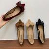 Jonmei for San Thick Heel Bow Pointed Single Shoes Women's Shoes 2025 Spring and Autumn Versatile Commuter Ladyshoes