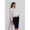 Goxo Knit Cardigan Classic Logo White