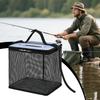 Fish Basket Foldable Floating Fish Basket Compact Holder Mesh Net Quick-Drying Portable Design For Boat Crabbing Outdoor