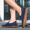 Men's Handmade Sneakers Slip on Loafers Breathable Mesh Casual Shoes Men's Driving Flats Summer