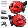 New 2pcs 12V air horn for car Snail Electric Air  Horn Marine Boat Loud Alarm Kit Boat Motorcycle Dual-tone car horn Loud signal