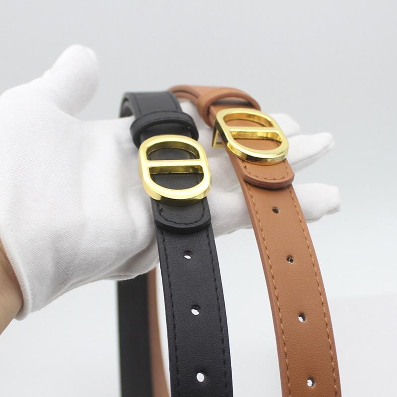 D-Buckle Gold Alloy Buckle Belt Women'S Student Jeans Belt Women'S