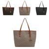 Large Capacity Tote Bag For Women With Pu Material And Checkered Pattern For Daily Use
