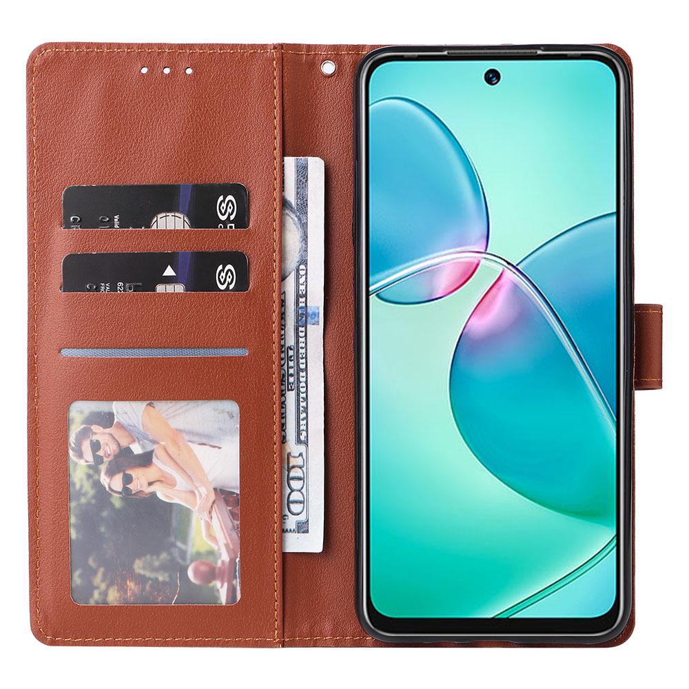 

For Infinix Hot 20 Play 4G Case Wallet Stand View PU Leather Phone Cover Blue