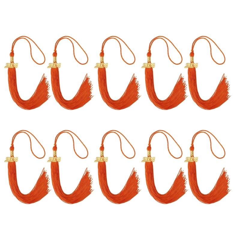 10Pcs 2026 Graduation Tassels Ornament With Year Charm For Graduation Ceremonies