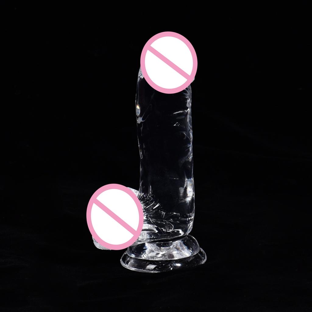 Transparent Glass Dildo Simulation Dildo Size Gun Machine Female Masturbation Stick Adult Sex Sex Product