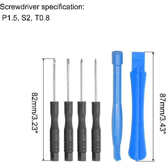 PATIKIL Phone Pry Opening Tools Screwdriver Spudger Kit Set 9 in 1 for Cellphone Mobile Phone Laptop PC Repair(P1.5, S2, T0.8, Y0.6)