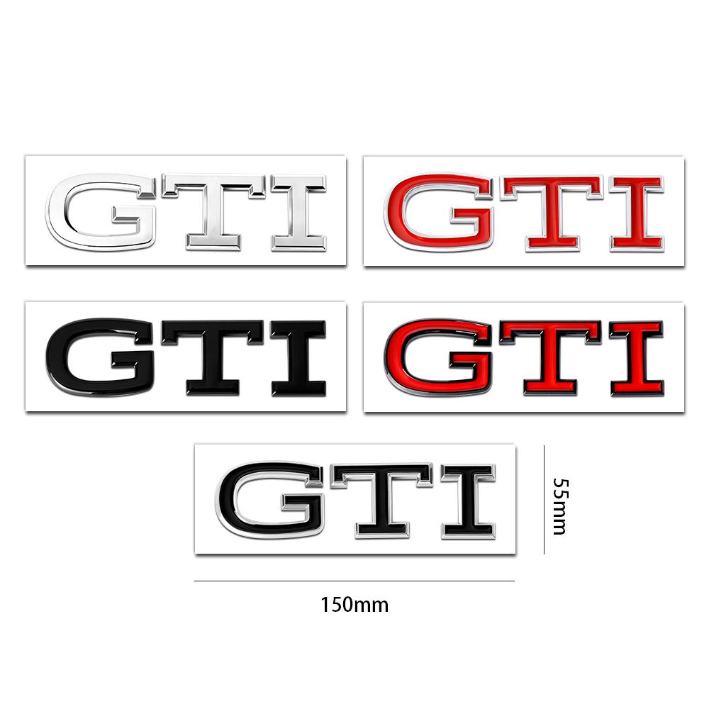 AABIK1 3D ABS GTI Emblem Car Body Tail Trunk Decoration Stickers Auto Accessories For Volkswagen VW Golf Polo Beetle Passat T-ROC Caddy