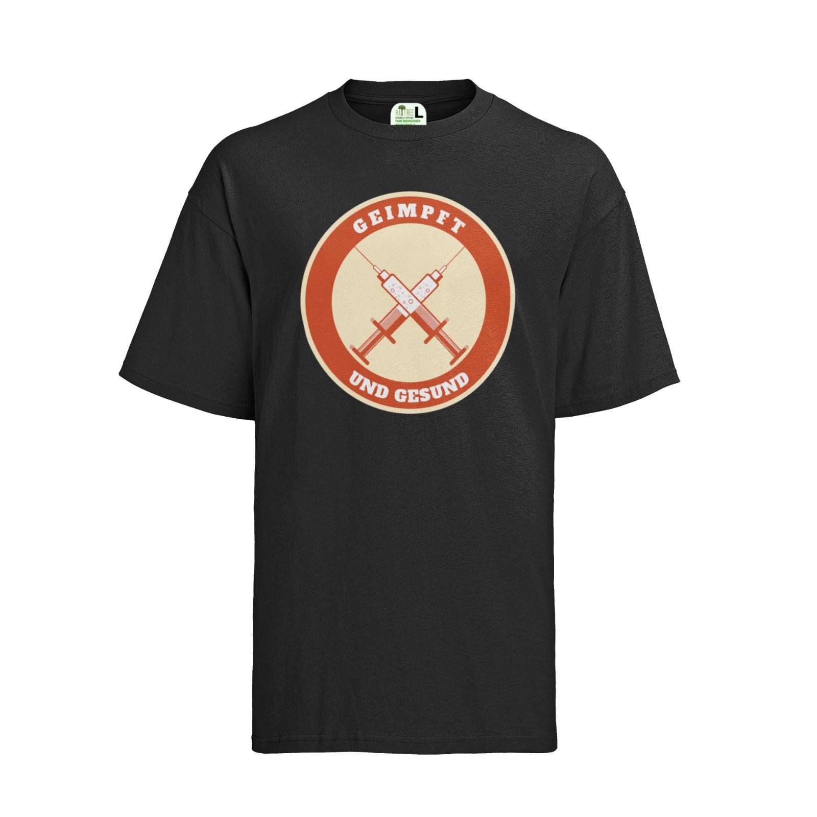 

Corona Vaccinated and Healthy T-Shirt Mens Womens Tees Top Mens Demo Protest L