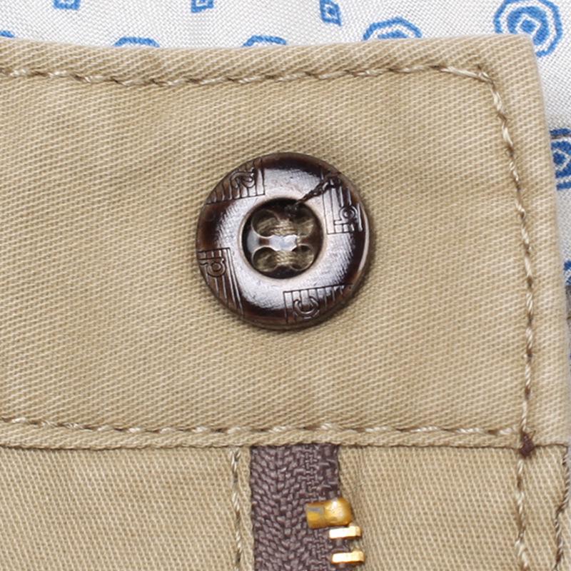 Pánské letní ležérní kalhoty z čisté bavlny - pro střední věk a starší, vysoký pas, volný střih, rovná nohavice