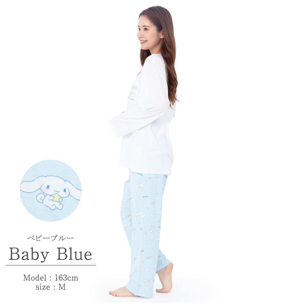 SAZAC Cinnamoroll Women's Long Sleeve Pajama Set (Baby Blue/L/SAN1698)