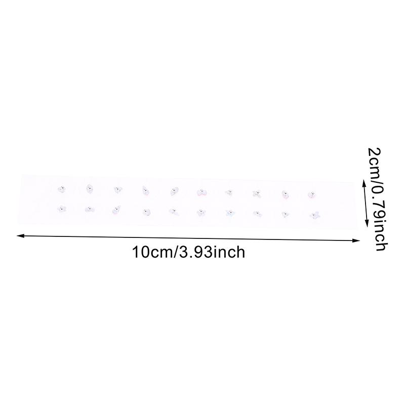 20 Pcs/Sheets Ear Seed Acupuncture Auricular Alien Colored Diamonds Disposable Ear Stickers Massage Therapy Needle Patch