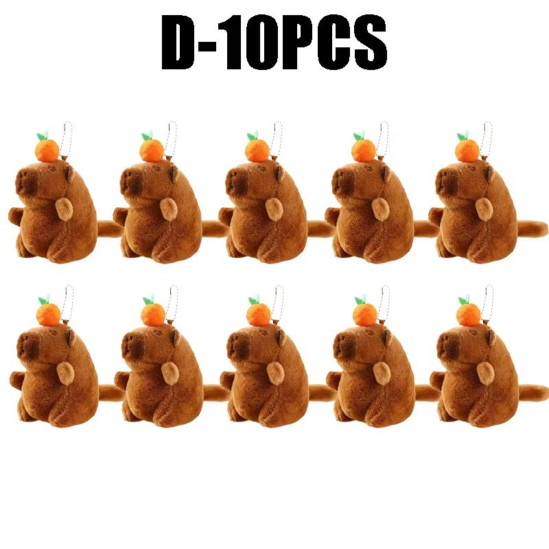 Cute Capybara Keychain Plush Toy with Bubble Popping and Tail Wagging Fun Stuffed Animal Key Ring for Bag Backpack Purse
