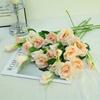 3Pcs Simulated 20.47 inch Silk Cloth 2 Platycodon Green Plants for Outdoor Courtyard Festival Ceremony Decoration