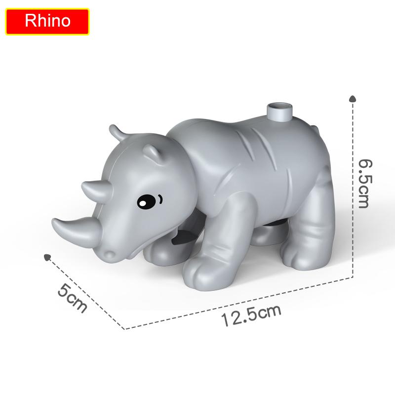 NEW Big Size Building Blocks Accessories Figures Animals Block Dinosaur Kangaroo DIY Bricks Assembly Toys For Children Kids Gift