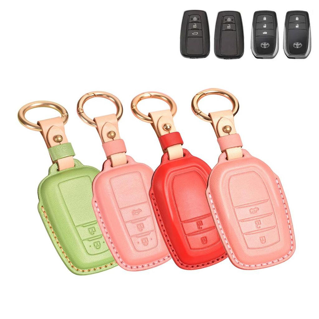 Car Smart Key Case Replacement for Toyota Exclusive for Women No Tools Required Premium Cowhide Leather TOYOTA RAV4 50 Series Toyota Prius 50 Series