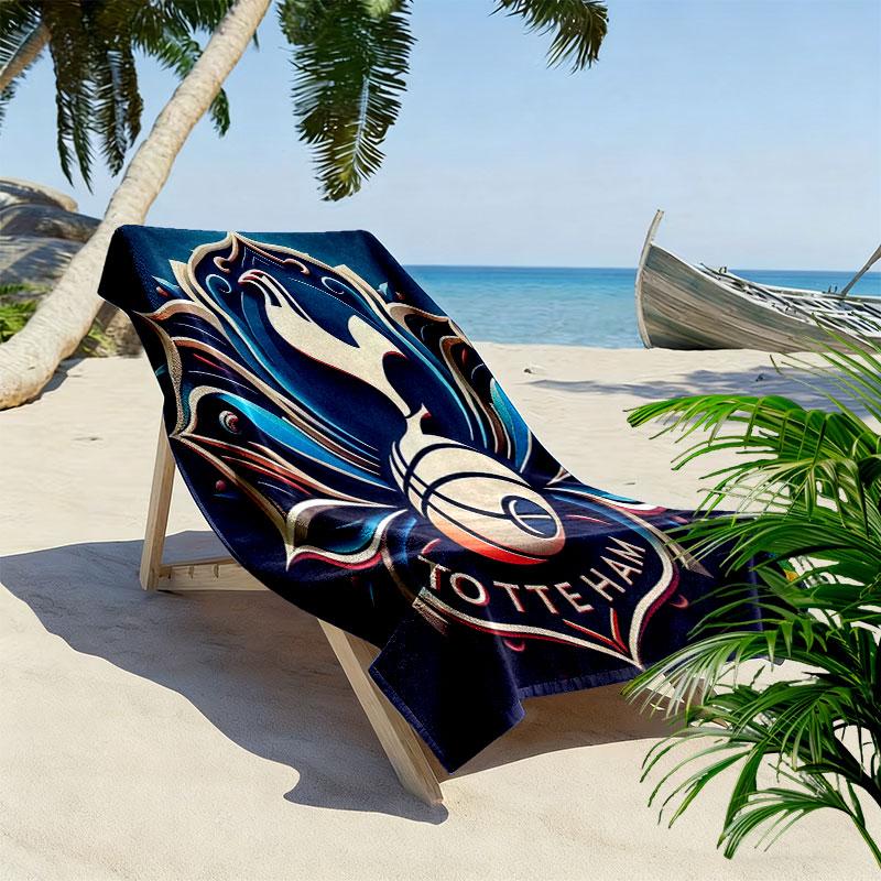 Tottenham Contingent Print Beach Towel, Large Soft Quick Dry Towel for Beach Camping Swimming