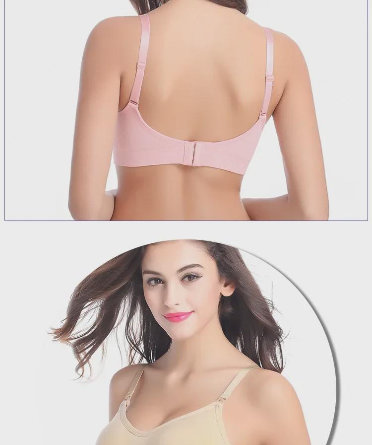 Wire-Free Plus Size Front Closure Nursing Bra for Pregnant Women - Adjustable, Seamless Design for Comfortable Feeding