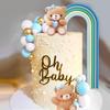 18 Stück Teddybär Kuchen Dekoration Regenbogen Teddybär Baby Showe Geburtstagstorte Dekoration Babyparty Baby Mädchen Kuchen Dekoration