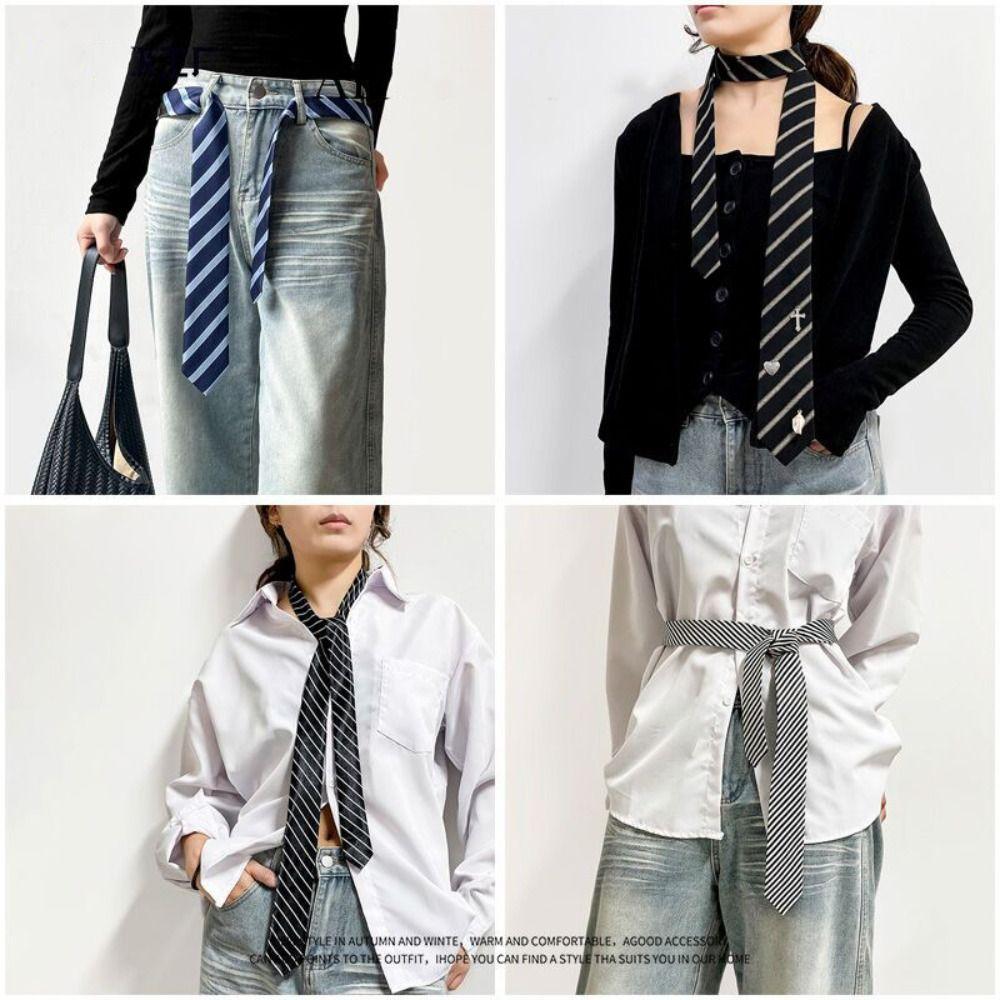 Stripe JK Uniform Necktie Korean Belt Accessories Fashion Shirt Tie Decoration  Uniform Suit