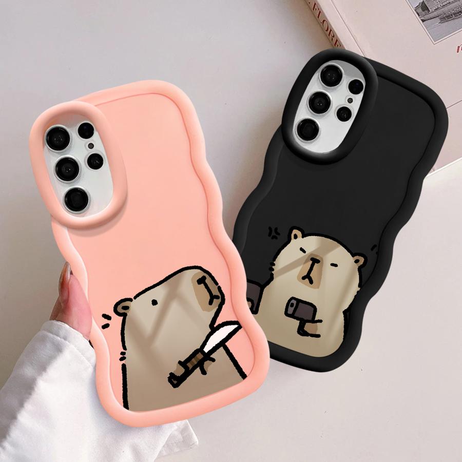 Cartoon Cute Capybara Soft Phone Cover Case for Samsung Galaxy S23 Plus S25 A25 S21 S20 FE S24 S22 Ultra A26 A35 A36 A54 A55 A34