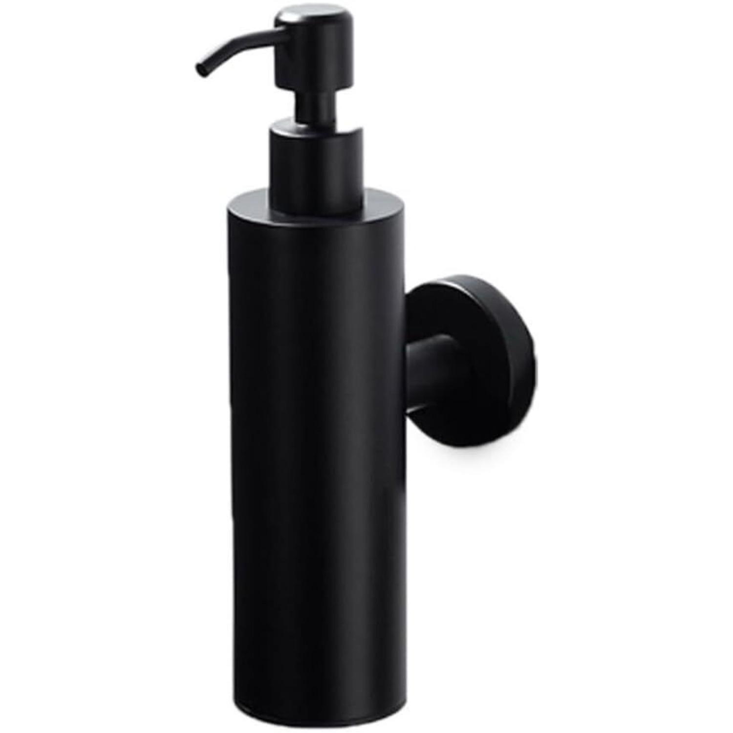 

Диспенсер для шампуня для душа, дозатор жидкого мыла из нержавеющей стали, настенный для ванной комнаты чёрный
