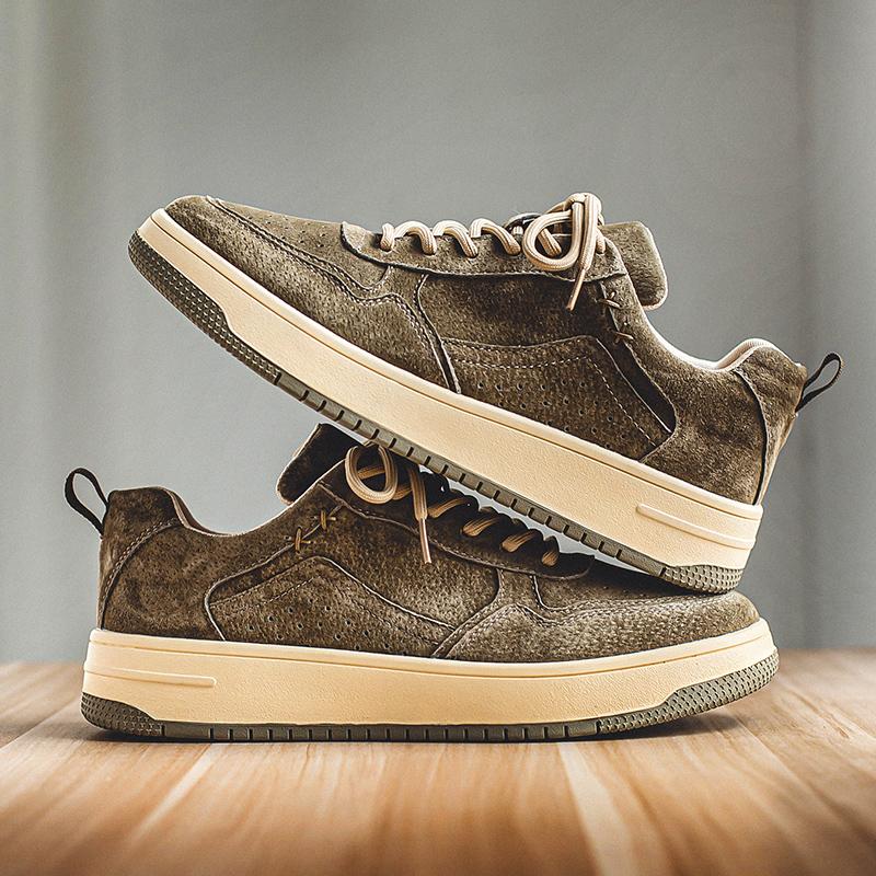 Mens Sneakers New Trend Casual Leather Suede Vulcanized Shoes Men Tenis Luxury Trainers Comfy Man Walking Running Jogging Shoes