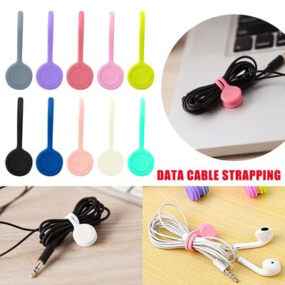 Silicone Straps Magnet Cable Organizer Winder- Anti-lost Headphone Storage Soft Tape Data Cable Strap