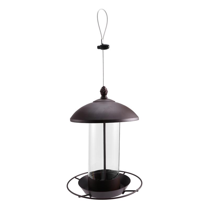 Fresh Squirrel Proof Metal Bird Feeder For Outdoors, Hanging Design With Clear For Viewing Tube