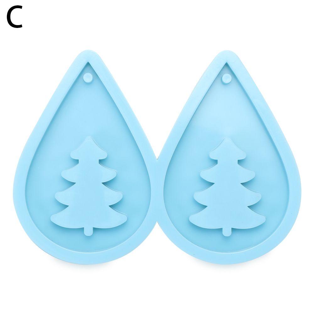 Epoxy Jewelry Making Tools Earrings Resin Mold Merry Christmas Resin Silicone Mould Pendant Molds