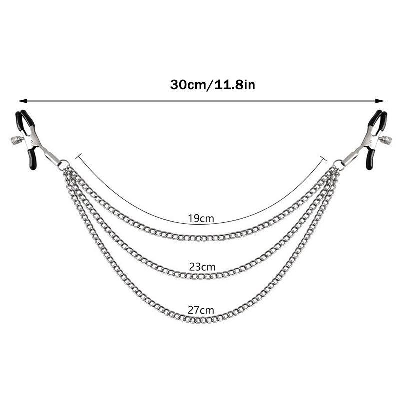 Multiple Colors Nipple Clip With Chain Stimulator Clitoris Clamps Slave Adult Games Body Clamps Accessories Bondage Nipple