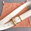 New 3.5cm high-quality first-layer cowhide MIU belt decorative buckle with jacket pants leather belt