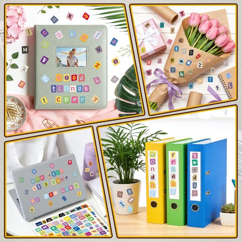 Letter Stickers for Scrapbooking Magazine Alphabet Stickers Self-Adhesive Stickers for Journal Laptop Water Bottles DIY Decor.