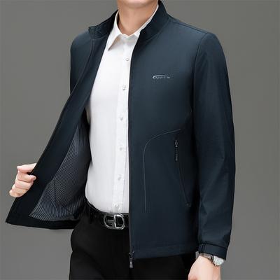 Men's Lapel Spring and Autumn New Men's Jackets Business Casual Solid Color Men's Work Clothes