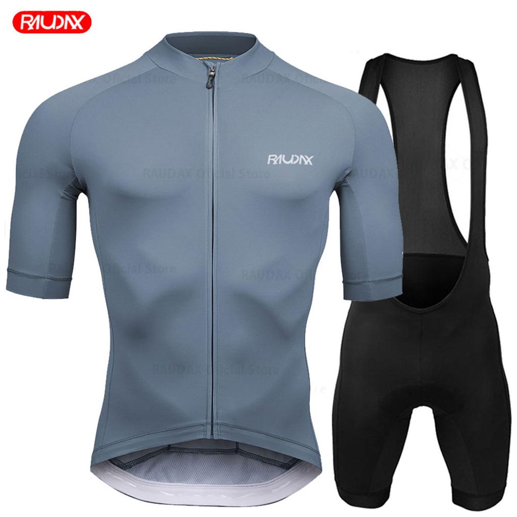 Herrcykeltröja Set 2025 Raudax Sommar Kortärmad Cykelkläder Mountainbike Åkkläder Maíllot Ciclismo Hombre