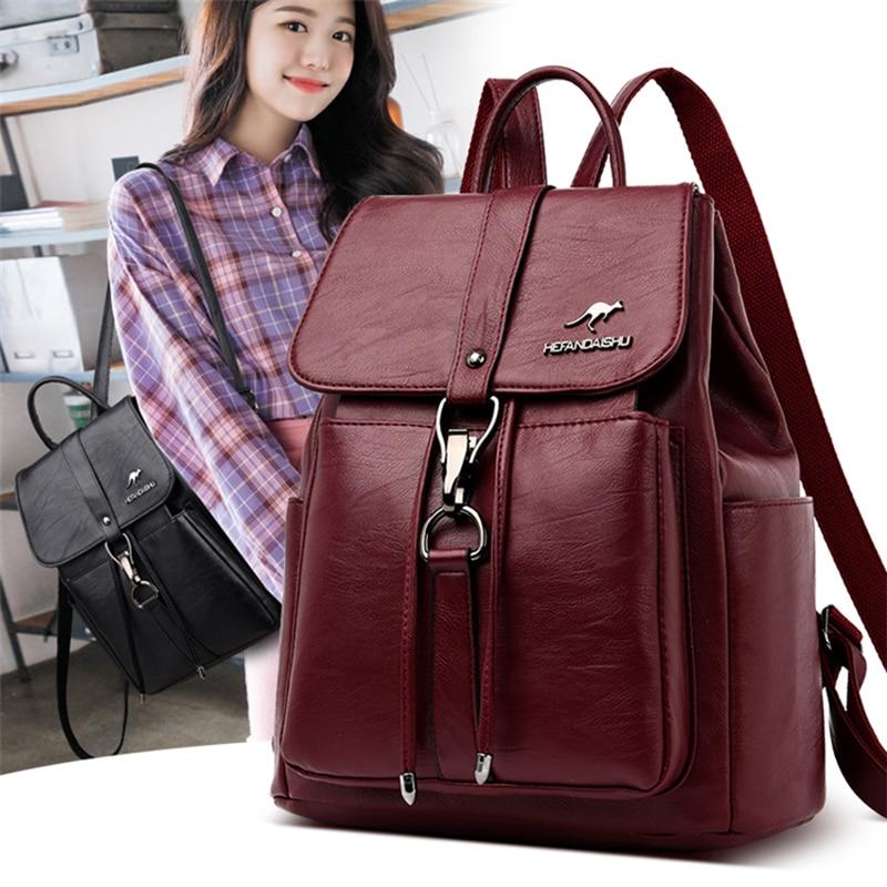 womens large leather backpack