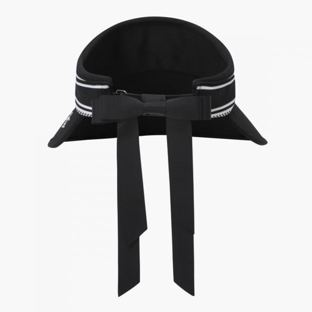 Munsingwear Women Wide Brim Ribbon Visor Black Mr322lcp81