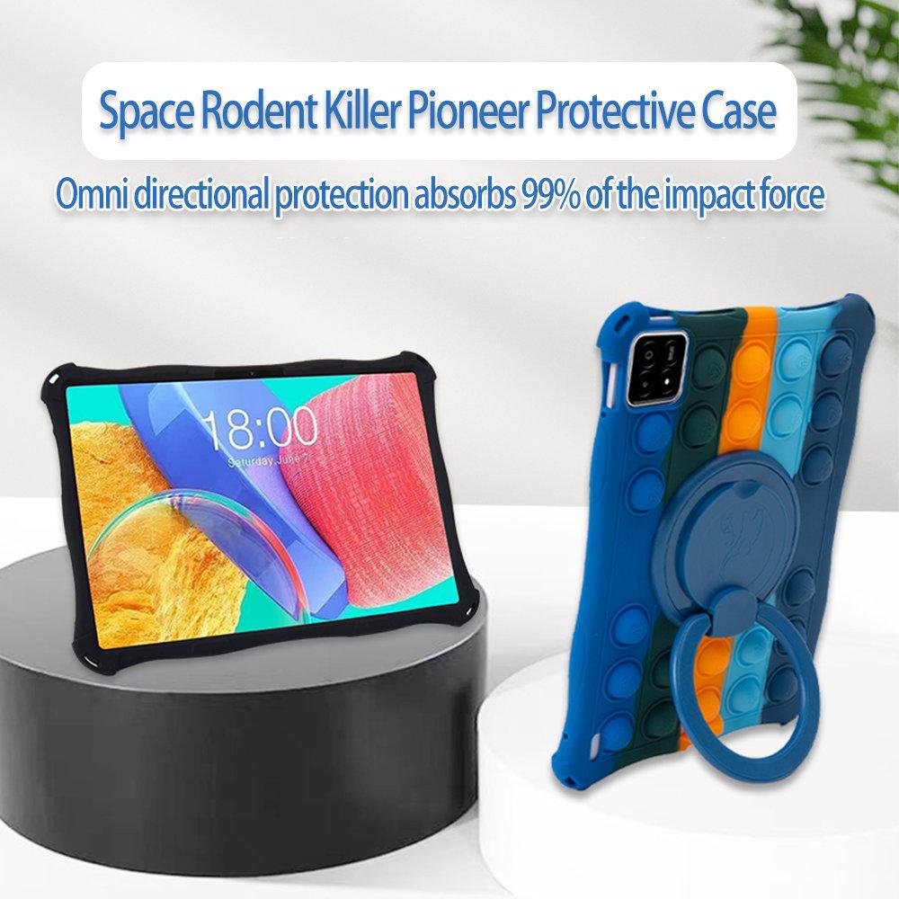Bubble Toys Weiche Silikonhülle für Xiaomi Pad 6S Pro 12,4 Zoll Drehbarer Griff Ständer Kindersichere Tablet-Hülle